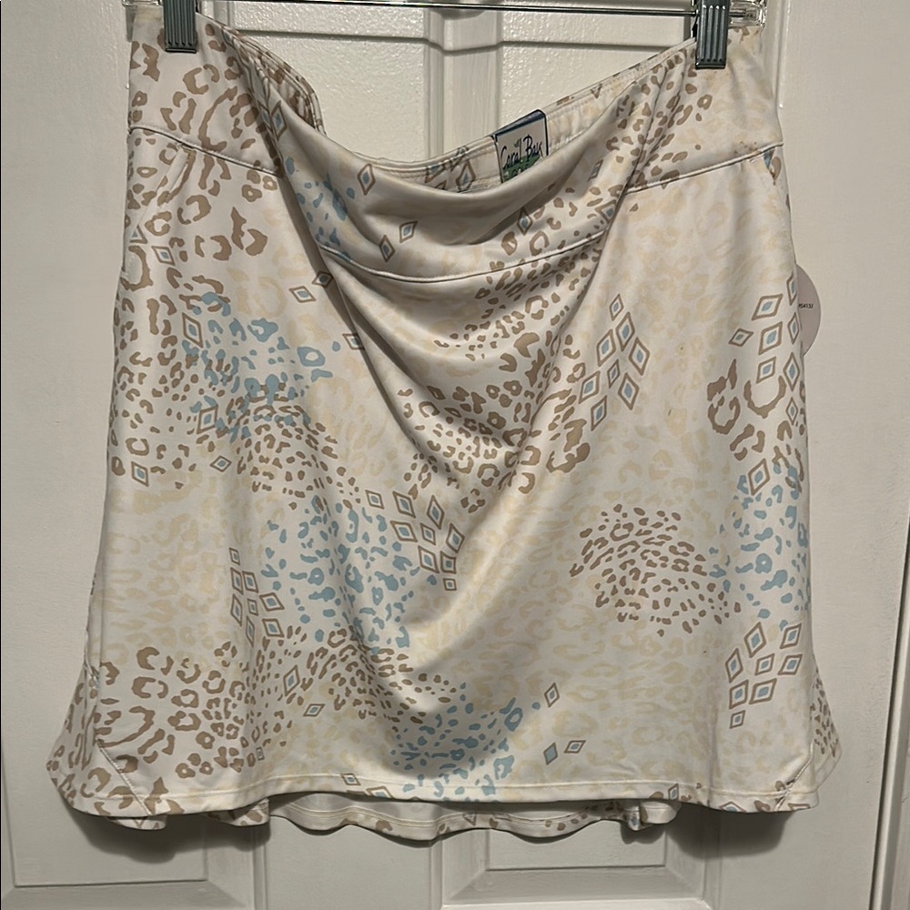 Coral Bay Leopard Print Golf Skirt